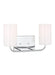 Generation Lighting Rhett 2-Light Bath Vanity Wall Sconce In Chrome With Painted White Inside Glass Shades (GLV1002CH)