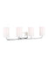 Generation Lighting Rhett 4-Light Bath Vanity Wall Sconce In Chrome With Painted White Inside Glass Shades (GLV1004CH)