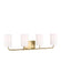 Generation Lighting Rhett 4-Light Bath Vanity Wall Sconce In Satin Bronze With Painted White Inside Glass Shades (GLV1004SB)