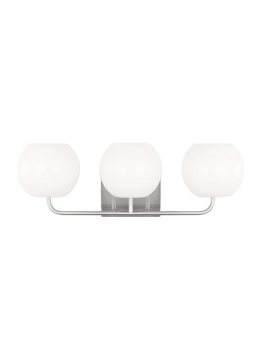 Generation Lighting Rory 3-Light Bath Vanity Wall Sconce In Satin Brass With Opal Glass Shades (GLV1013BS)