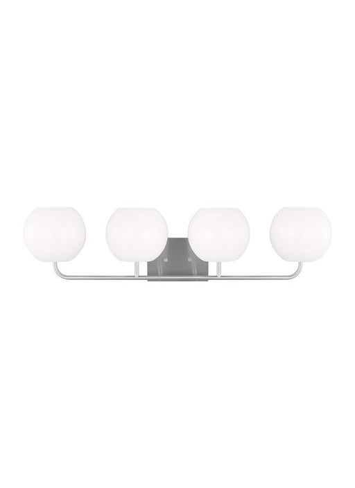 Generation Lighting Rory 4-Light Bath Vanity Wall Sconce In Burnished Brass With Opal Glass Shades (GLV1014BS)