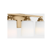 Generation Lighting Vinton Three-Light Wall/Bath Sconce Satin Brass Bulb[s] Included (4420903EN3-848)
