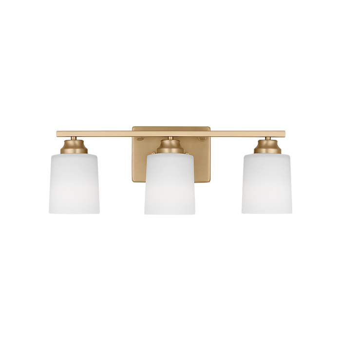 Generation Lighting Vinton Three-Light Wall/Bath Sconce Satin Brass Bulb[s] Not Included (4420903-848)