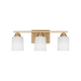 Generation Lighting Vinton Three-Light Wall/Bath Sconce Satin Brass Bulb[s] Not Included (4420903-848)