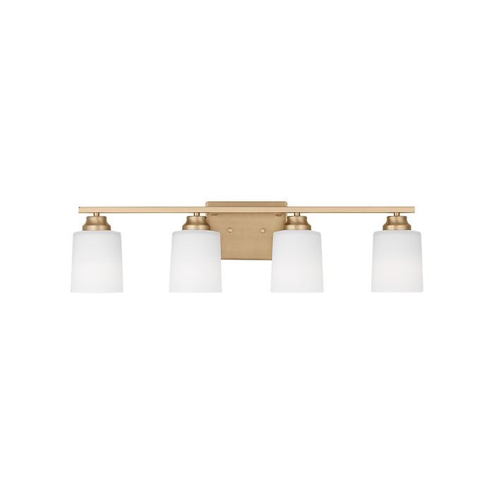 Generation Lighting Vinton Four-Light Wall/Bath Sconce Satin Brass Bulb[s] Not Included (4420904-848)