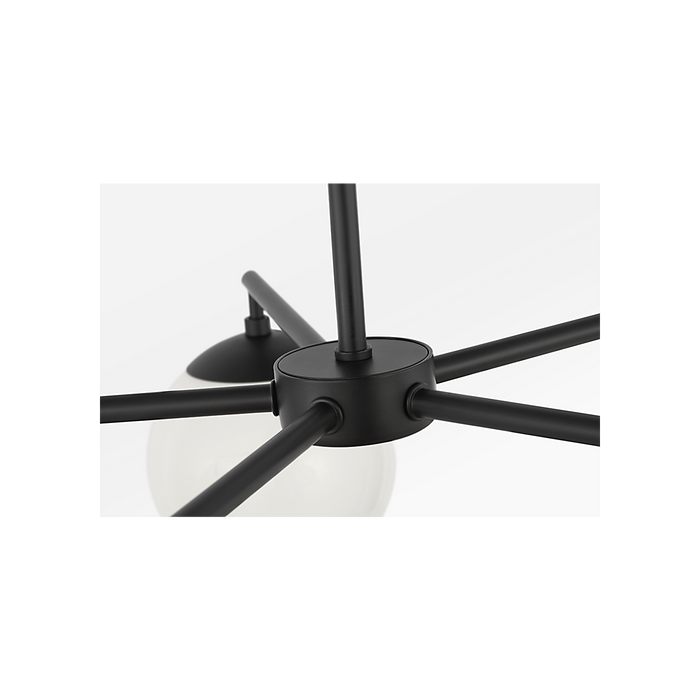 Generation Lighting Nube Five-Light Chandelier Midnight Black Bulb[s] Not Included (GLC1795MBK)