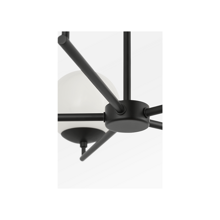 Generation Lighting Nube Five-Light Chandelier Midnight Black Bulb[s] Not Included (GLC1795MBK)