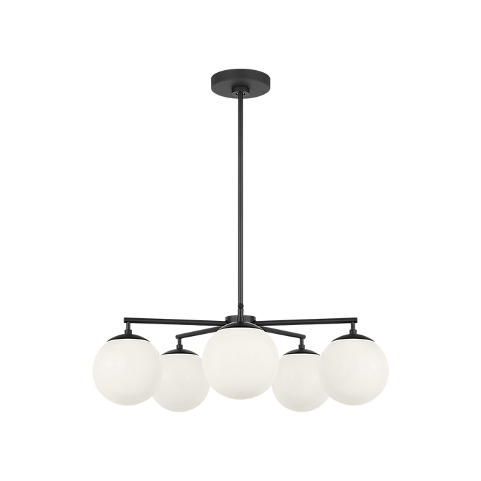 Generation Lighting Nube Five-Light Chandelier Midnight Black Bulb[s] Not Included (GLC1795MBK)
