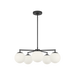 Generation Lighting Nube Five-Light Chandelier Midnight Black Bulb[s] Not Included (GLC1795MBK)