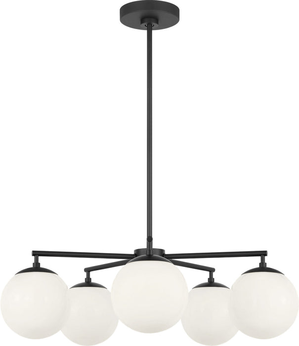 Generation Lighting Nube Five-Light Chandelier Midnight Black Bulb[s] Not Included (GLC1795MBK)