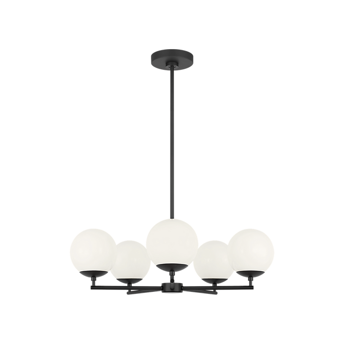 Generation Lighting Nube Five-Light Chandelier Midnight Black Bulb[s] Included (GLC1795MBKE)