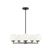 Generation Lighting Nube Five-Light Chandelier Midnight Black Bulb[s] Included (GLC1795MBKE)