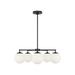 Generation Lighting Nube Five-Light Chandelier Midnight Black Bulb[s] Not Included (GLC1795MBK)
