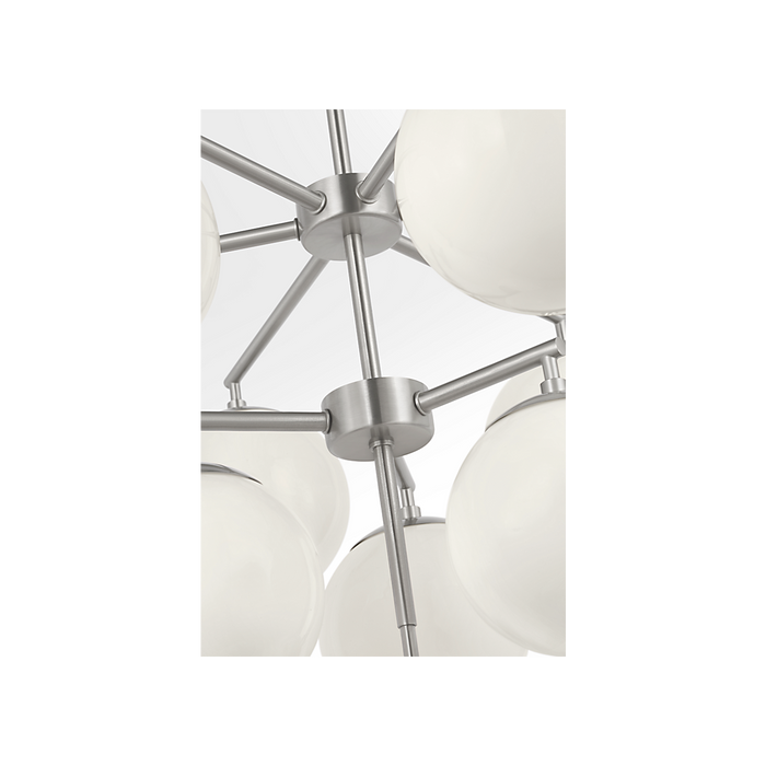 Generation Lighting Nube Ten-Light Chandelier Brushed Nickel Bulb[s] Included (GLC18010BNE)
