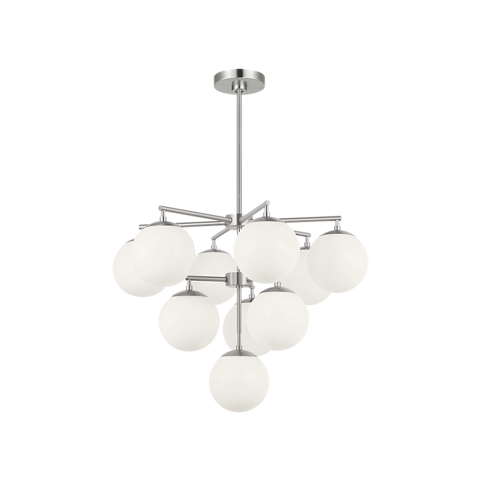Generation Lighting Nube Ten-Light Chandelier Brushed Nickel Bulb[s] Not Included (GLC18010BN)