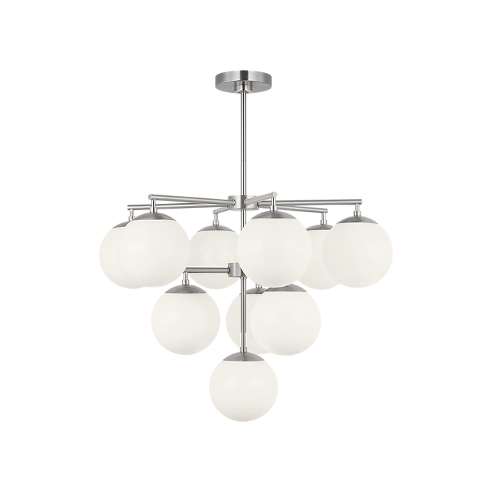Generation Lighting Nube Ten-Light Chandelier Brushed Nickel Bulb[s] Included (GLC18010BNE)