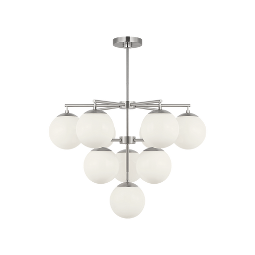 Generation Lighting Nube Ten-Light Chandelier Brushed Nickel Bulb[s] Included (GLC18010BNE)