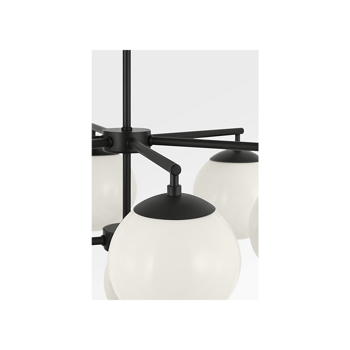 Generation Lighting Nube Ten-Light Chandelier Midnight Black Bulb[s] Not Included (GLC18010MBK)