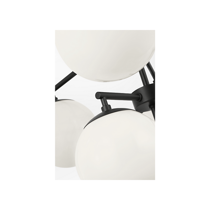 Generation Lighting Nube Ten-Light Chandelier Midnight Black Bulb[s] Included (GLC18010MBKE)