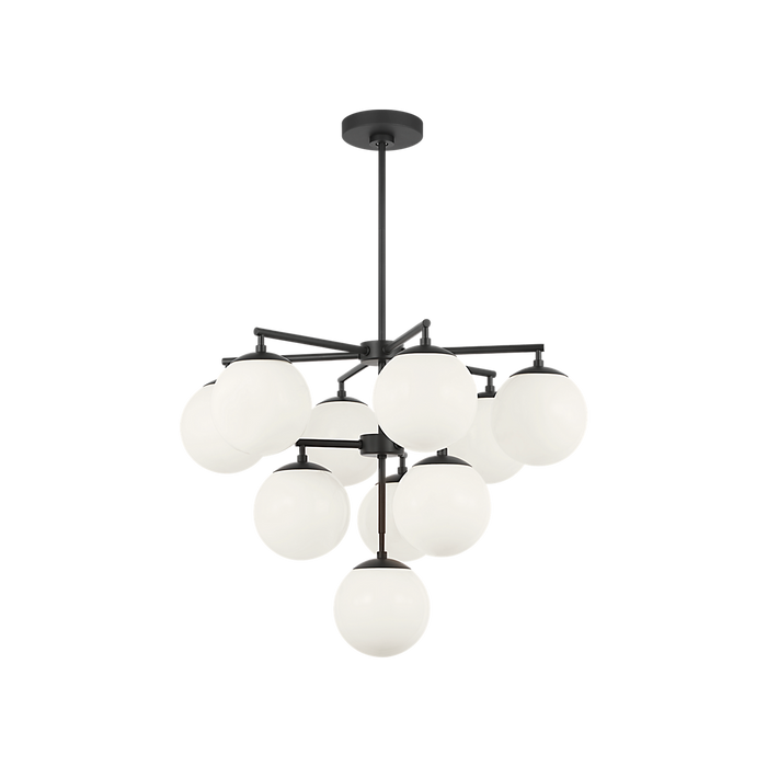 Generation Lighting Nube Ten-Light Chandelier Midnight Black Bulb[s] Included (GLC18010MBKE)