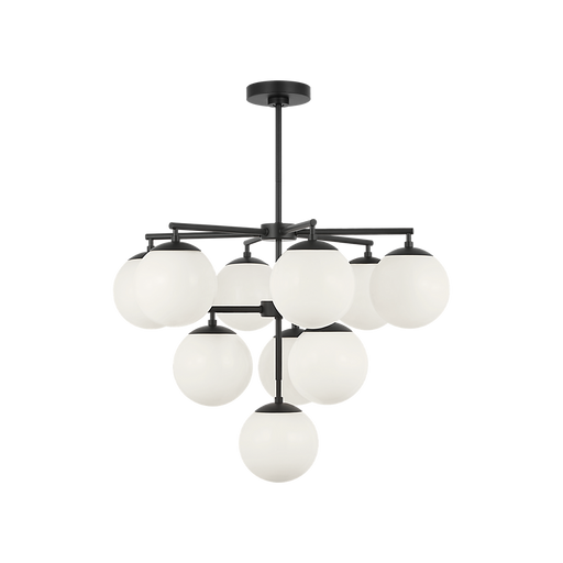 Generation Lighting Nube Ten-Light Chandelier Midnight Black Bulb[s] Not Included (GLC18010MBK)