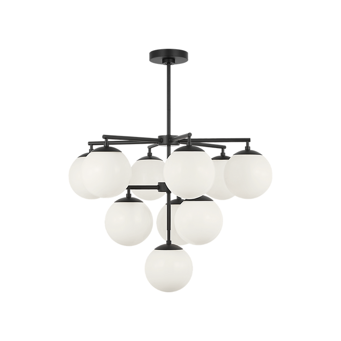 Generation Lighting Nube Ten-Light Chandelier Midnight Black Bulb[s] Not Included (GLC18010MBK)