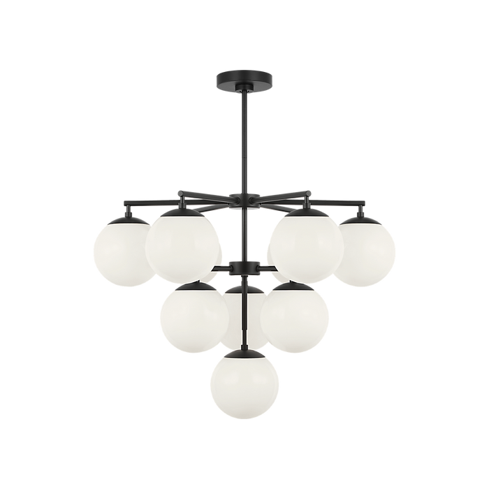 Generation Lighting Nube Ten-Light Chandelier Midnight Black Bulb[s] Not Included (GLC18010MBK)