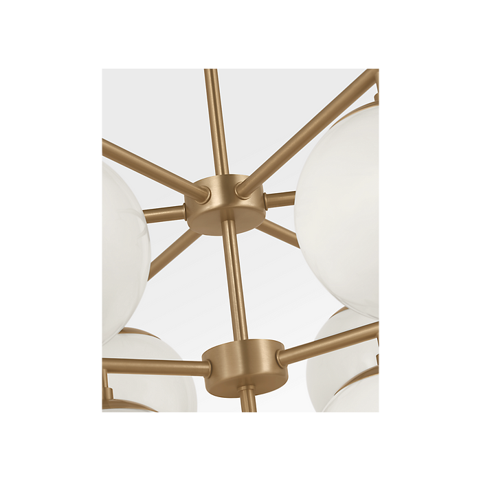 Generation Lighting Nube Ten-Light Chandelier Satin Brass Bulb[s] Included (GLC18010SBE)