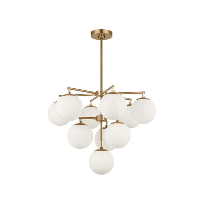 Generation Lighting Nube Ten-Light Chandelier Satin Brass Bulb[s] Not Included (GLC18010SB)