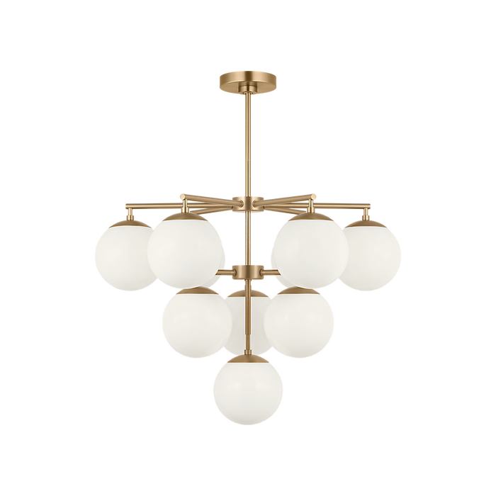 Generation Lighting Nube Ten-Light Chandelier Satin Brass Bulb[s] Not Included (GLC18010SB)