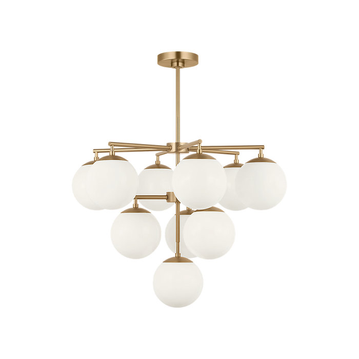 Generation Lighting Nube Ten-Light Chandelier Satin Brass Bulb[s] Included (GLC18010SBE)