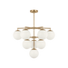 Generation Lighting Nube Ten-Light Chandelier Satin Brass Bulb[s] Included (GLC18010SBE)