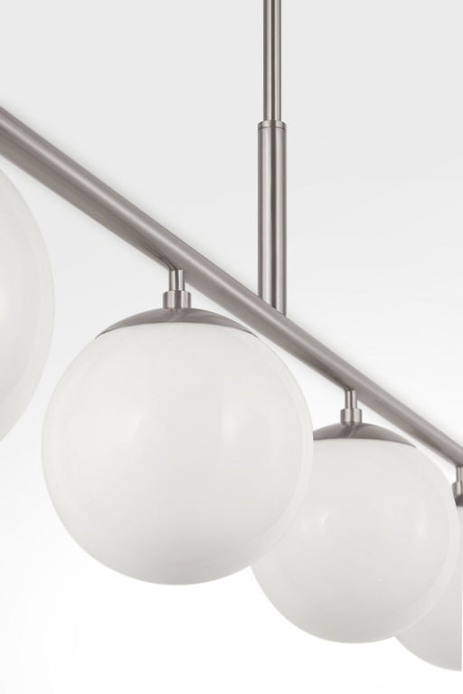 Generation Lighting Nube Four-Light Linear Chandelier Brushed Nickel Bulb[s] Included (GLC1814BNE)