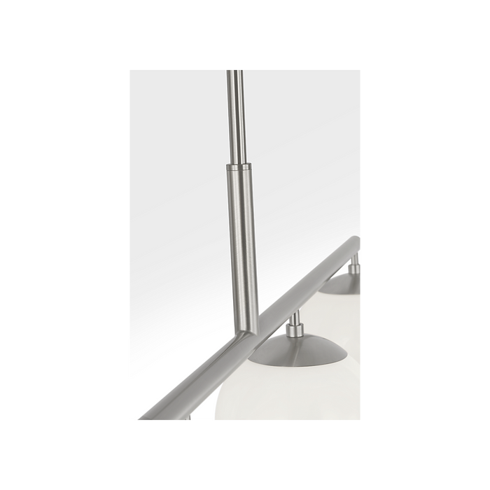 Generation Lighting Nube Four-Light Linear Chandelier Brushed Nickel Bulb[s] Included (GLC1814BNE)