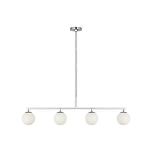 Generation Lighting Nube Four-Light Linear Chandelier Brushed Nickel Bulb[s] Included (GLC1814BNE)