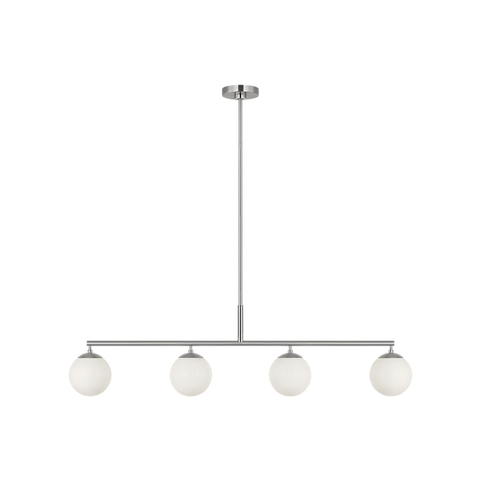 Generation Lighting Nube Four-Light Linear Chandelier Brushed Nickel Bulb[s] Included (GLC1814BNE)