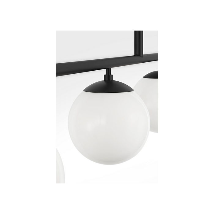 Generation Lighting Nube Four-Light Linear Chandelier Midnight Black Bulb[s] Not Included (GLC1814MBK)