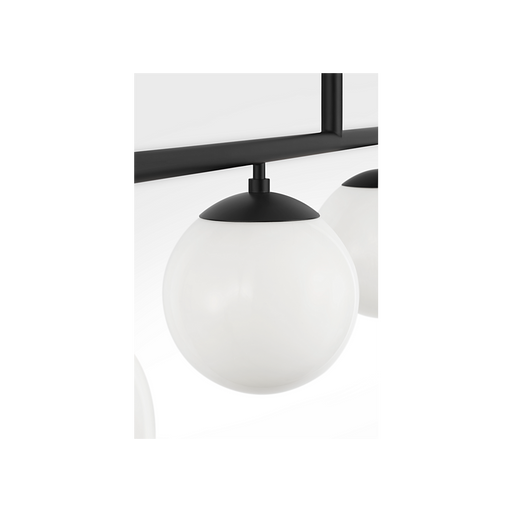 Generation Lighting Nube Four-Light Linear Chandelier Midnight Black Bulb[s] Included (GLC1814MBKE)