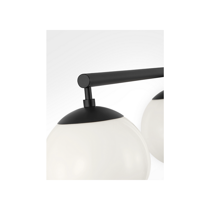 Generation Lighting Nube Four-Light Linear Chandelier Midnight Black Bulb[s] Not Included (GLC1814MBK)