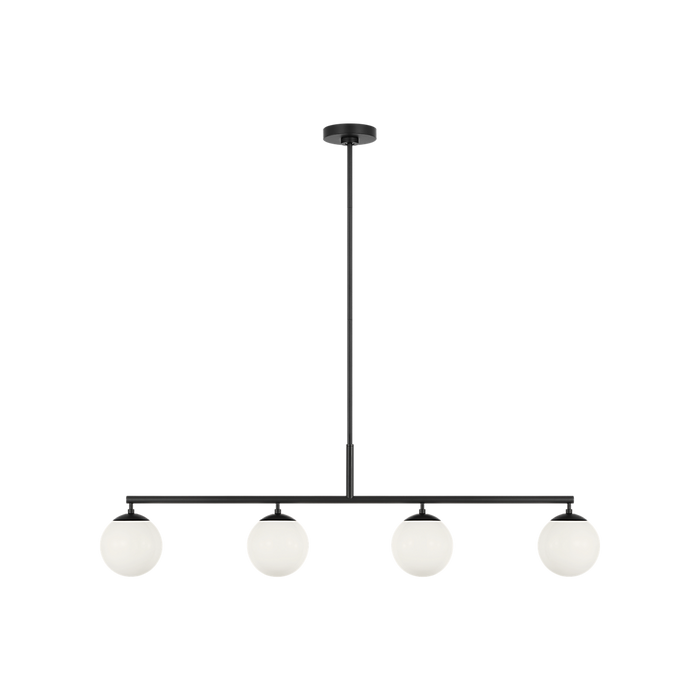 Generation Lighting Nube Four-Light Linear Chandelier Midnight Black Bulb[s] Not Included (GLC1814MBK)