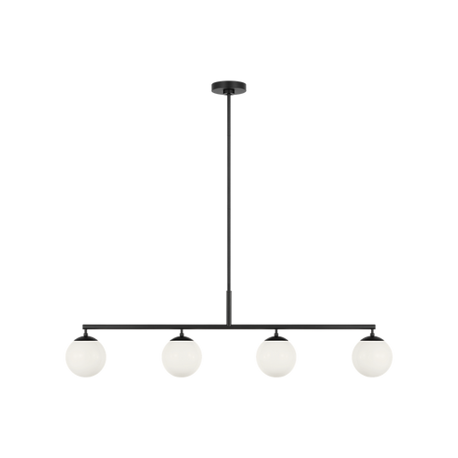 Generation Lighting Nube Four-Light Linear Chandelier Midnight Black Bulb[s] Included (GLC1814MBKE)