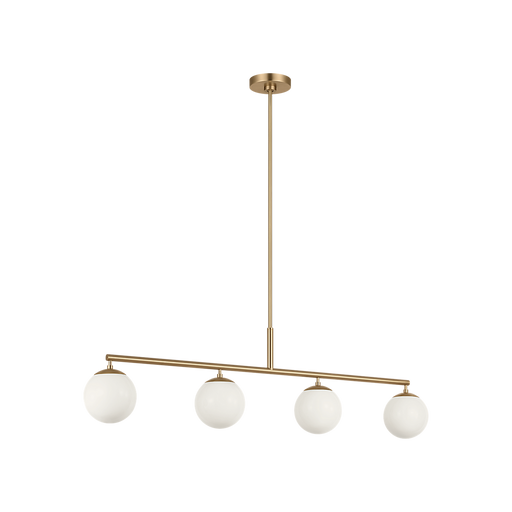 Generation Lighting Nube Four-Light Linear Chandelier Satin Brass Bulb[s] Included (GLC1814SBE)