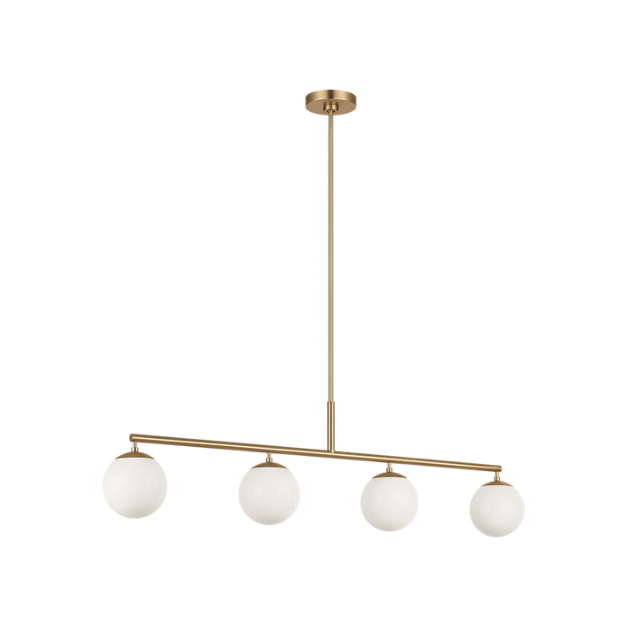 Generation Lighting Nube Four-Light Linear Chandelier Satin Brass Bulb[s] Not Included (GLC1814SB)