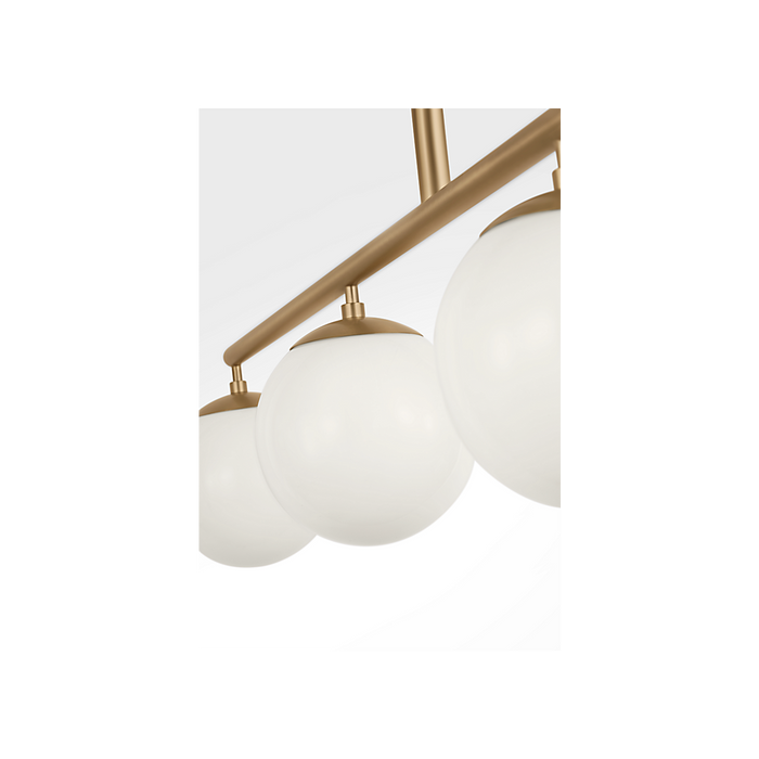 Generation Lighting Nube Four-Light Linear Chandelier Satin Brass Bulb[s] Not Included (GLC1814SB)