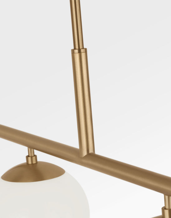 Generation Lighting Nube Four-Light Linear Chandelier Satin Brass Bulb[s] Included (GLC1814SBE)
