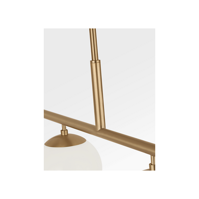Generation Lighting Nube Four-Light Linear Chandelier Satin Brass Bulb[s] Not Included (GLC1814SB)
