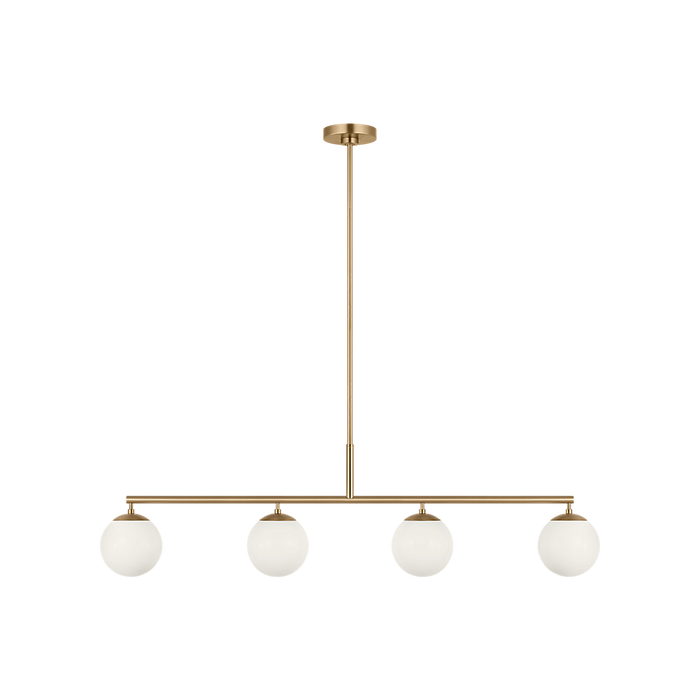 Generation Lighting Nube Four-Light Linear Chandelier Satin Brass Bulb[s] Not Included (GLC1814SB)