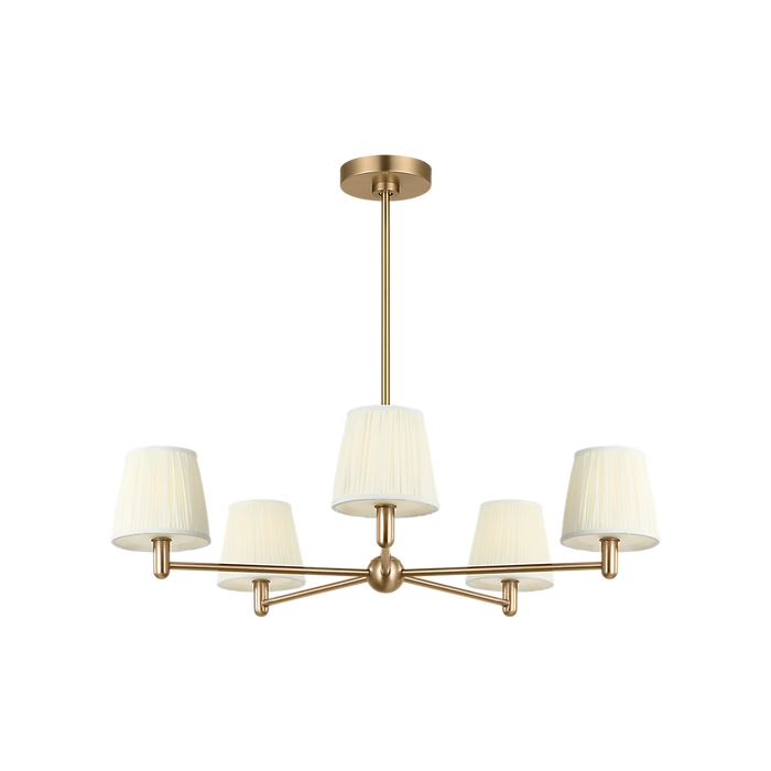 Generation Lighting Vilera Five-Light Chandelier Satin Brass Bulb[s] Included (GLC1865SBE)