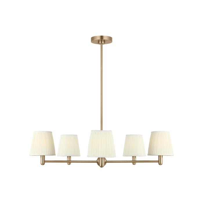 Generation Lighting Vilera Five-Light Chandelier Satin Brass Bulb[s] Included (GLC1865SBE)