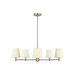 Generation Lighting Vilera Five-Light Chandelier Satin Brass Bulb[s] Included (GLC1865SBE)